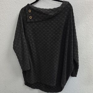 BE Stage Charcoal Gray Cowl Neck Sweater Size Medium